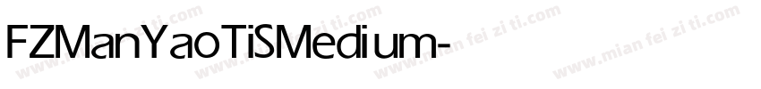 FZManYaoTiS Medium字体转换